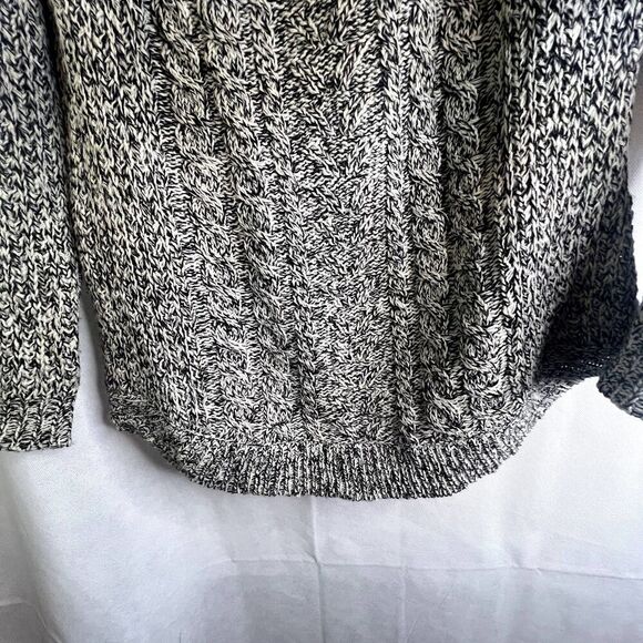 RD‎ Style Cowl Neck Long Sleeve Knit Sweater Cream & Black Sz LG - Picture 5 of 11